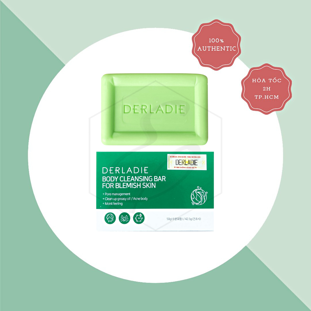 Xà Phòng Giảm Mụn Cơ Thể Derladie Body Cleansing Bar For Blemish Skin - 50g